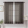 Chyhomenyc Chocolate Sheer Curtains 63 Inch Length 2 Panels Set, Light by Chyhomenyc
