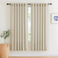 RYB HOME Linen Textured Semi Sheer Curtains Light Filtering Airy Solid Sheer by RYBHOME