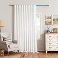 MYSKY HOME 95 Inches Long White Curtains Semi Sheer Drapes Light Filtering by MYSKYHOME