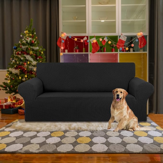 KEKUOU Stretch Loveseat Sofa Cover Slipcover, Couch Covers - Image 2