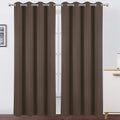 LEMOMO Chocolate Brown Thermal Blackout Curtains/52 x 95 Inch/Set of 2 Panels by Lemomo