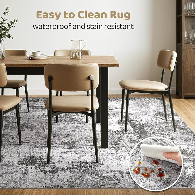 LOONGRUG 12x15 Area Rug Washable Large Neutral Modern Living Room Rugs | - Image 6
