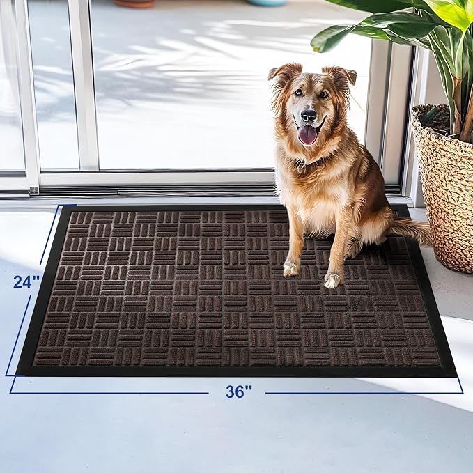 Mibao Front Door Mat, Heavy Duty Durable Welcome Mat - Image 2