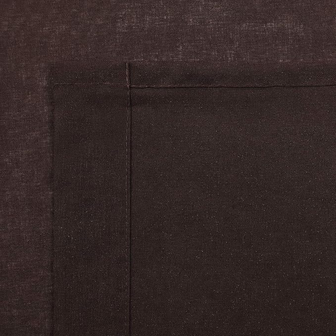 DWCN Brown Sheer Curtains Semi Transparent Voile Rod Pocket Curtains - Image 4