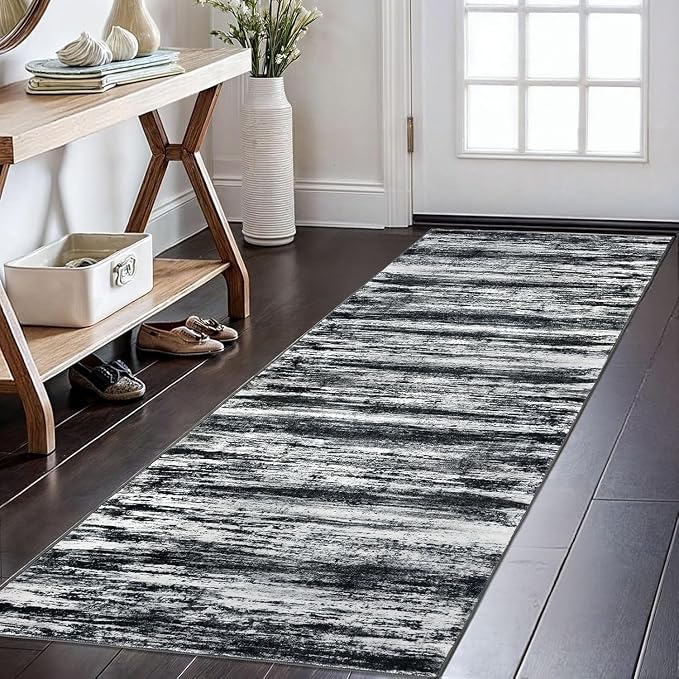 KOZYFLY Modern Abstract Kitchen Runner Rug, 2x6 Washable Rug Runner Non-Slip by KOZYFLY