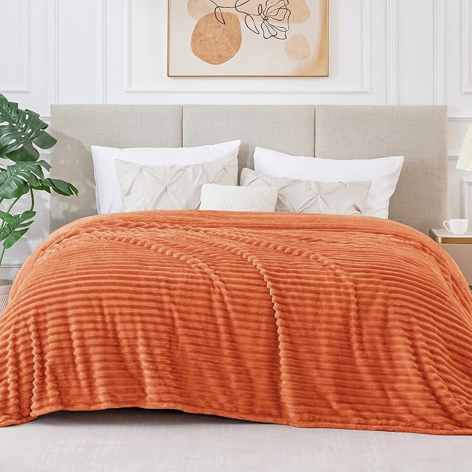 BEDELITE Fleece Blanket King Size – 3D Ribbed Jacquard Soft and Warm Decorative - Image 2
