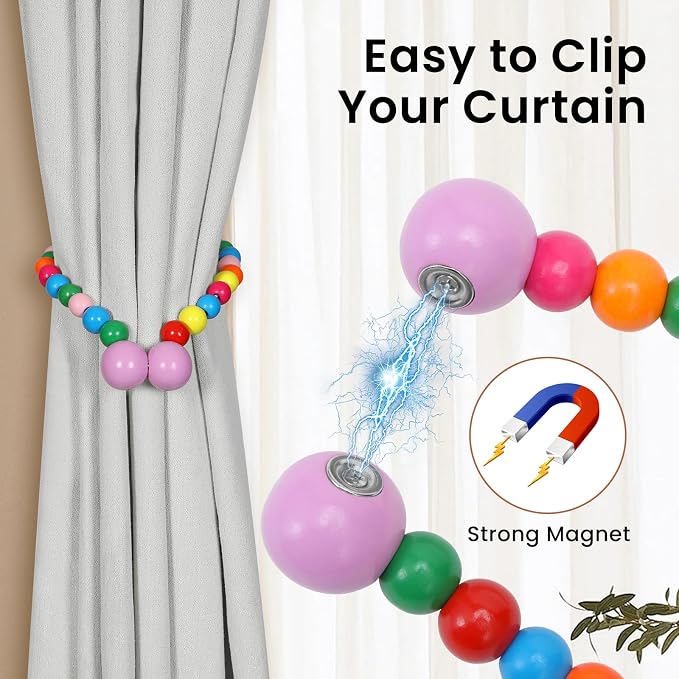KLOGTSIND Magnetic Curtain Tiebacks, Curtain Tie Backs - Image 2