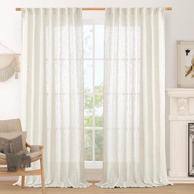 LAMIT Extra Wide Linen Curtains by LAMIT