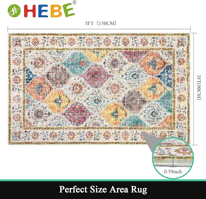 HEBE Washable Area Rug - Image 2