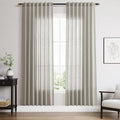 Silver Grey Linen Curtains 72 Inch Length by Nanspring