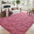 4'x5'3'' Blush Fluffy Soft Area Rug Non-Slip by ModernHomeDecor