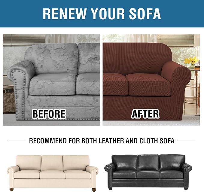 H.VERSAILTEX 4 Piece Stretch Sofa Covers - Image 7