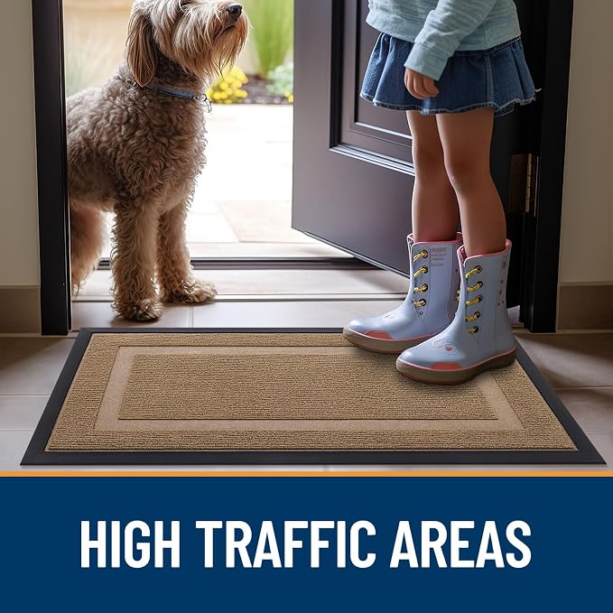 OLANLY Front Door Mat Outside 33x21, All-Season Heavy-Duty Rubber Doormat | - Image 7