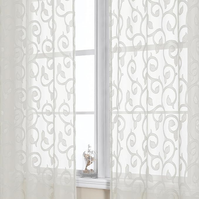 OWENIE Furman Sheer Curtains 63 inch Length by OWENIE