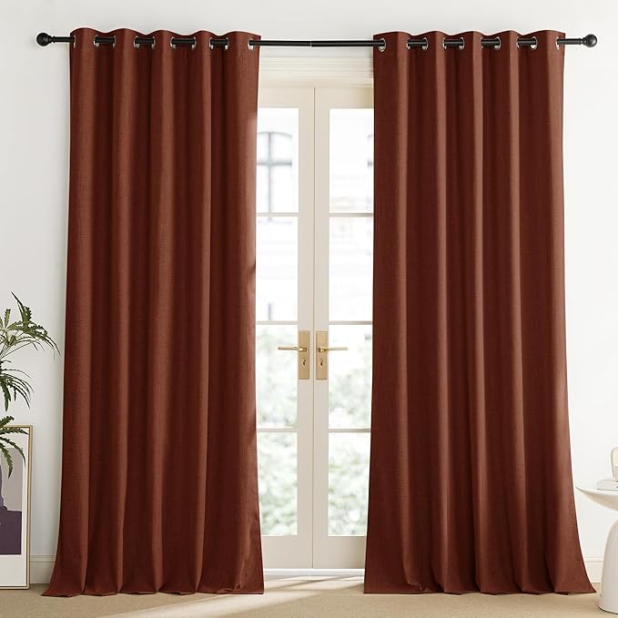 NICETOWN 100% Absolutely Blackout Linen Curtains by NICETOWN