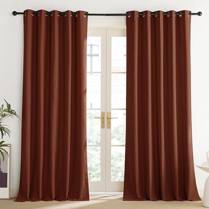 NICETOWN 100% Absolutely Blackout Linen Curtains by NICETOWN