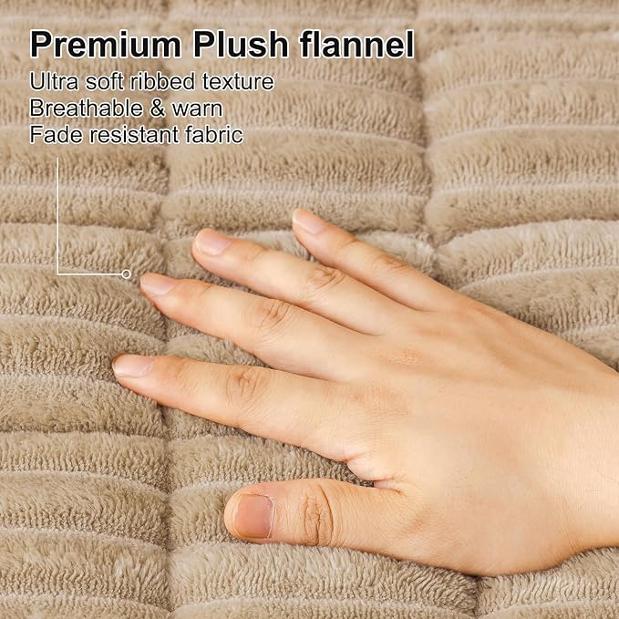 Smiry Couch Cover for Dogs Washable, Non Slip Fuzzy Pet Couch Covers for 3 - Image 4