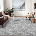Latepis 12x12 Carpet Grey Faux Fur Rug by Latepis