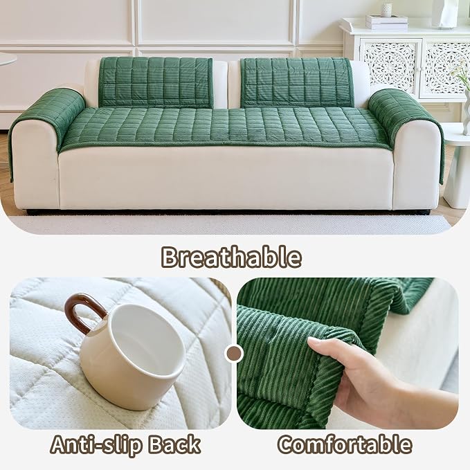 Couch Covers for Dogs Washable, Non Slip Couch Covers for Loveseat Sofa Pet - Image 4