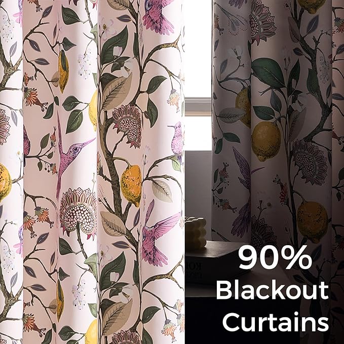 Topfinel Pink Blackout Window Curtains 72 Inch Length 2 Panels - Image 3
