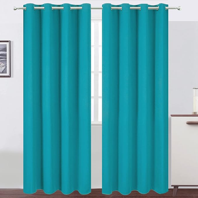LEMOMO Teal/Turquoise Kids Blackout Curtains by Lemomo