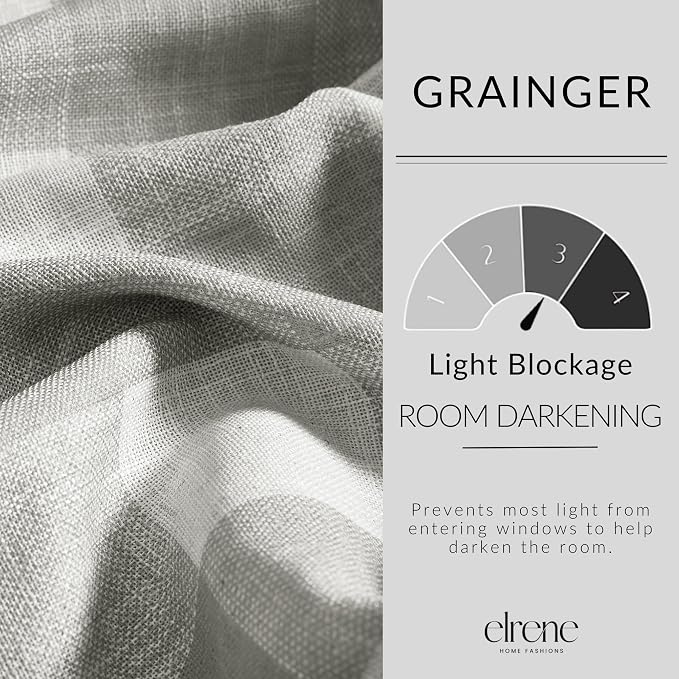 Elrene Home Fashions Farmhouse Living Grainger Buffalo-Check Blackout Window - Image 4