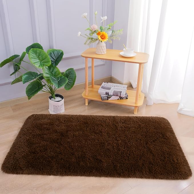 Chicrug Soft Runner Rug for Bedroom Living Room Plush Fluffy Rugs 2x4 Feet - Image 5