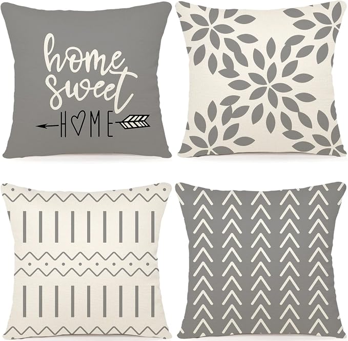 YCOLL Pillow Covers 20x20 Set of 4, Modern Sofa Throw Pillow Cover, Decorative by PillowCoversExpert
