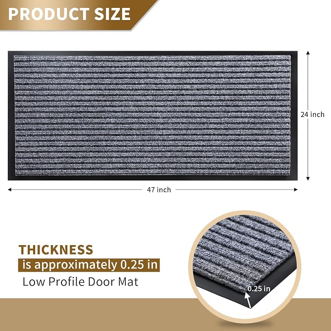 Yimobra Front Door Mat Outdoor Indoor Entrance, 100% Waterproof All-Season All - Image 2