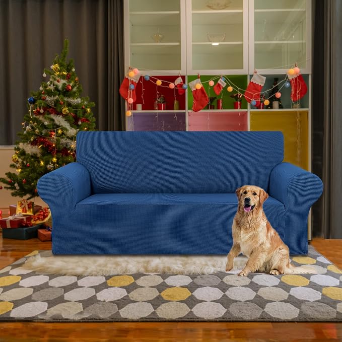 KEKUOU Stretch Loveseat Sofa Cover Slipcover, Couch Covers - Image 2