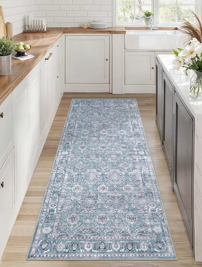 SERISSA Boho Washable Runner Rug, 2x5 Rug Non-Slip Vintage Floral Hallway - Image 5