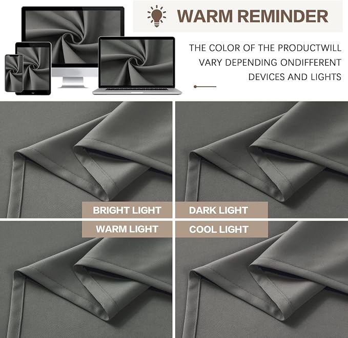Blackout Pleated Curtains 84 Inches Long, Privacy Window Drapes - Image 8
