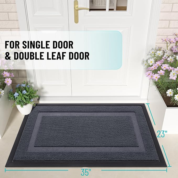 OLANLY Front Door Mat Indoor Outdoor Entrance, Waterproof All-Season, - Image 2