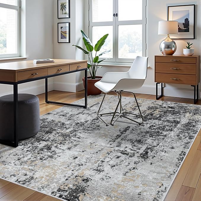5x8 Area Rugs for Living Room Rug Washable: Abstract Rug for Dining Room - Image 3
