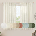 LAMIT Natural Linen Semi Sheer Curtains 48 Inch by LAMIT
