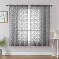 Chyhomenyc Charcoal Grey Sheer Curtains 54 Inch Length by Chyhomenyc