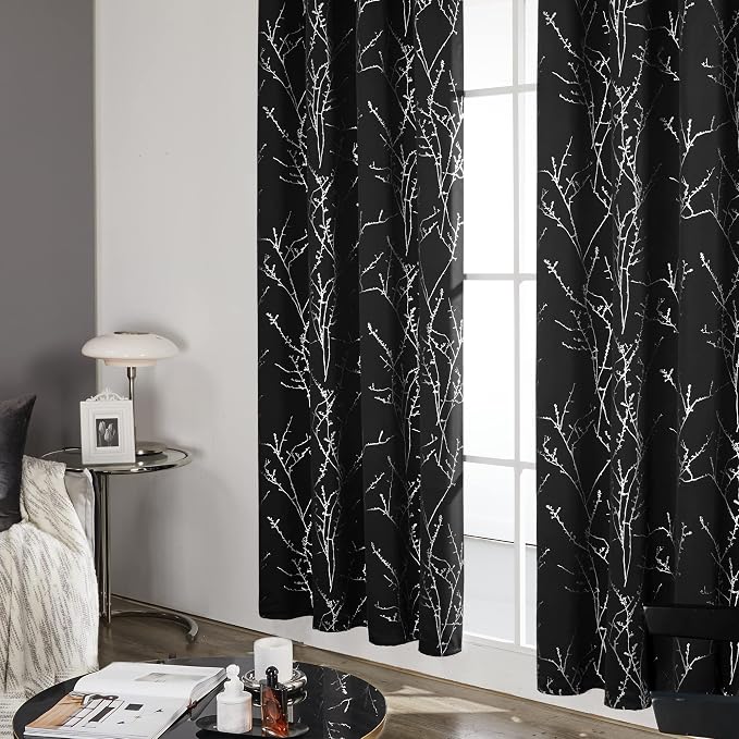 Deconovo Black Out Curtains for Kitchen, 42 x 45 Inch Length 2 Panels Set - Image 8