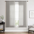 Nanspring Light Gray Linen Curtains 63 Inch Length by Nanspring