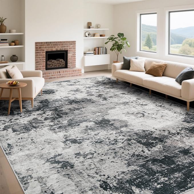 XLUEZ 9x12 Area Rug for Living Room, Washable Modern Abstract Large Area Rug by XLUEZ