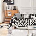 HANDONTIME Boho Sofa Covers for Dogs Black Couch Sofa Covers for 3 Cushion by HANDONTIME
