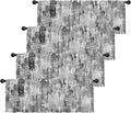 Emvency 4 Pack Valances Window Treatments, Abstract Modern Grey Grunge by Emvency