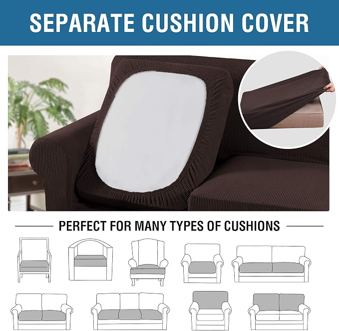 H.VERSAILTEX 4 Piece Stretch Sofa Covers - Image 5