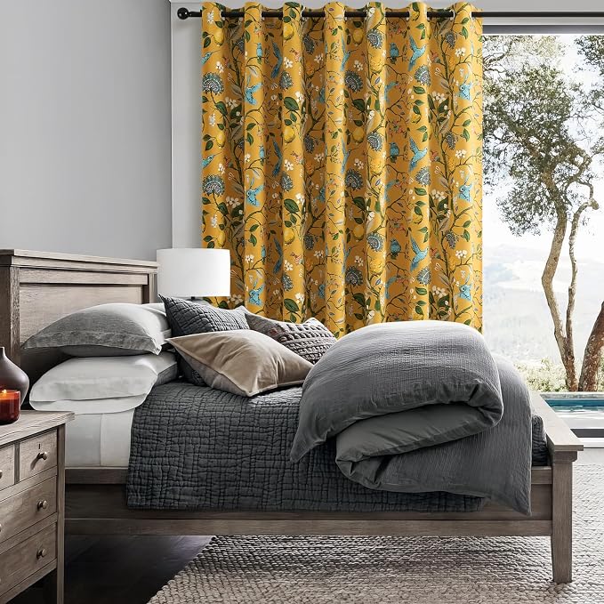 Topfinel Sliding Door Patio Floral Curtains & Drapes - Image 5