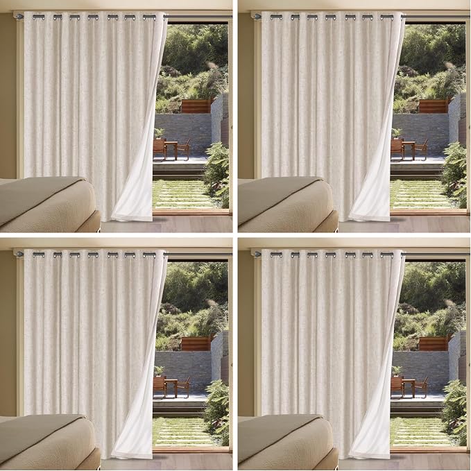 H.VERSAILTEX Linen Blackout Curtains Durable Thick Textured Linen Look 100% by HVERSAILTEX
