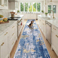 Washable Area Rugs 2'6'' x12 Non-Slip Modern Abstract Soft by RELEANY