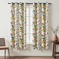 Topfinel Beige Floral Curtains 63 Inch Length 2 Panels Aesthetic Unique Rustic by Topfinel