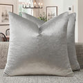 GIGIZAZA Silver Grey Velvet Throw Pillow Covers 24x24 Pack of 2 | Decorative by GIGIZAZAFocusingonhomedecoration