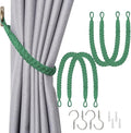 NICEEC 4 Pack Natural Cotton Rope Curtain Tiebacks Elegant Boho Style by NICEEC