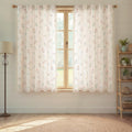 Boho Floral Spring Light Filtering Curtains 63 Inch Length 2 Panels Set by Unknown
