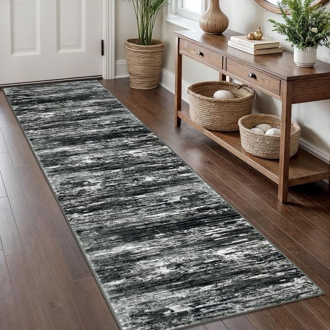 KOZYFLY Modern Abstract Hallway Runner Rug, 2x8 Kitchen Rugs Non-Slip Washable by KOZYFLY